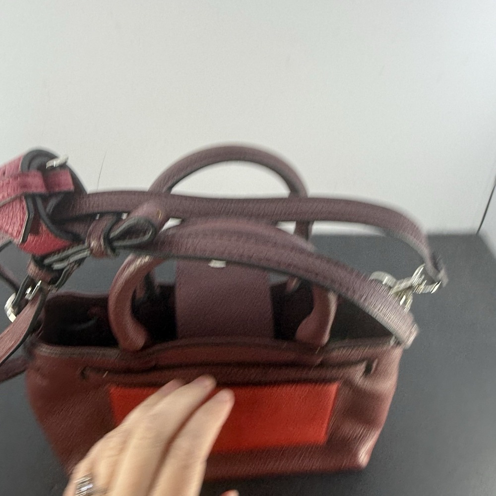 Reed Two Tone Red Purse 9x11", 6" Depth Shoulder/Crossbody - Picture 9 of 14